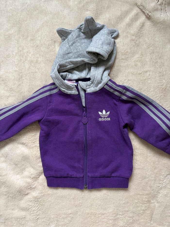 Ensemble jogging et gilet Adidas bébé 6-9 mois - photo numéro 2