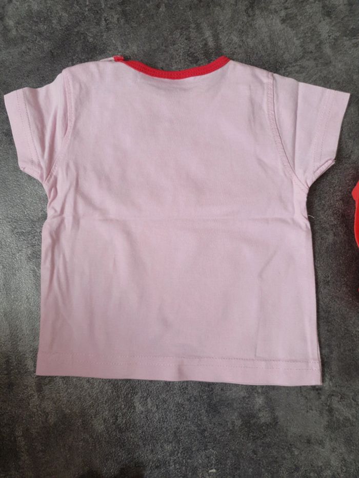 Lot 3 t-shirts bébé fille 6 mois peu porté - photo numéro 9