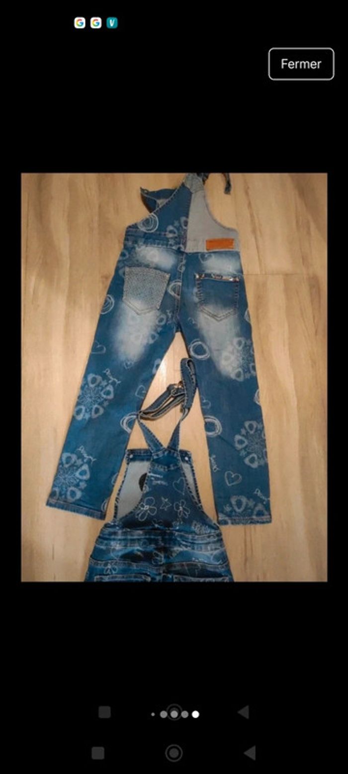 Lot de 2 salopettes Desigual 5-6 ans - photo numéro 7