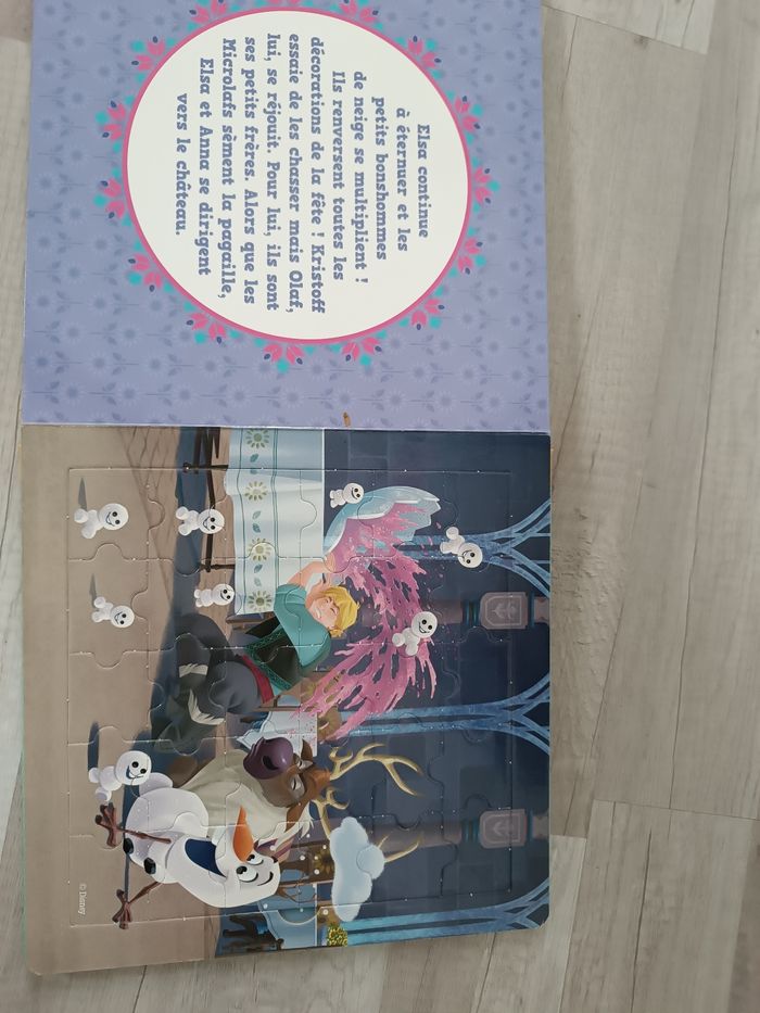 Livre puzzle la reine des neiges - photo numéro 2