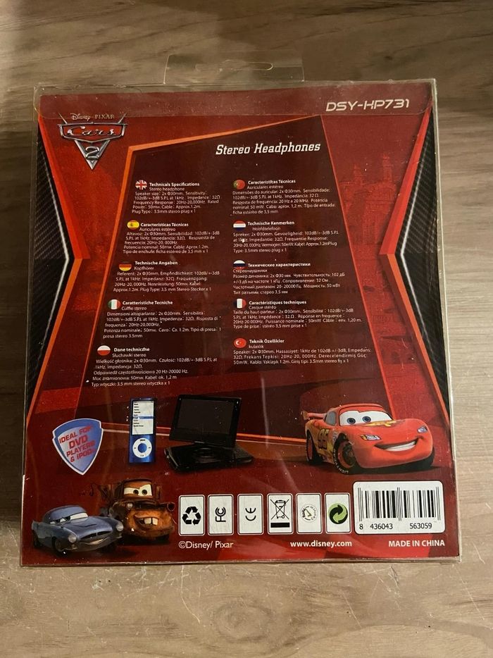 Casque stéréo filaire disney cars pixar - photo numéro 2