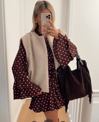 Gilet - Beige - Sans Manches- Décontracté - Cocooning - Automne