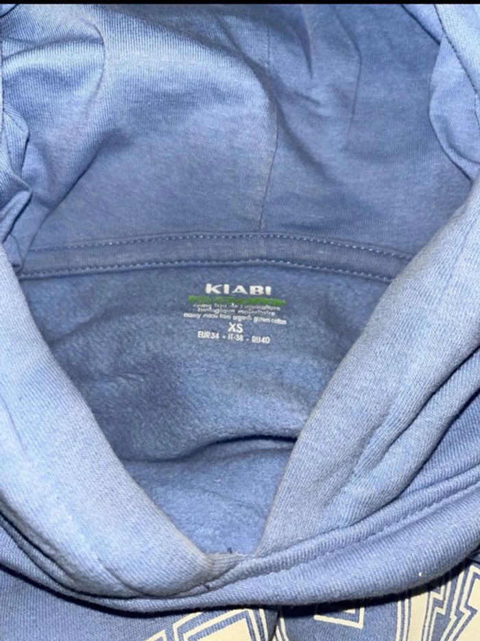 Pull à capuche bleu claire femme 34 XS kiabi - photo numéro 4