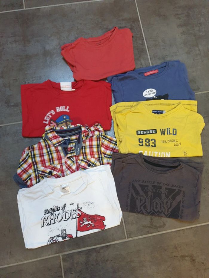 Lot de 6 t-shirts chemise garçon taille 4 ans