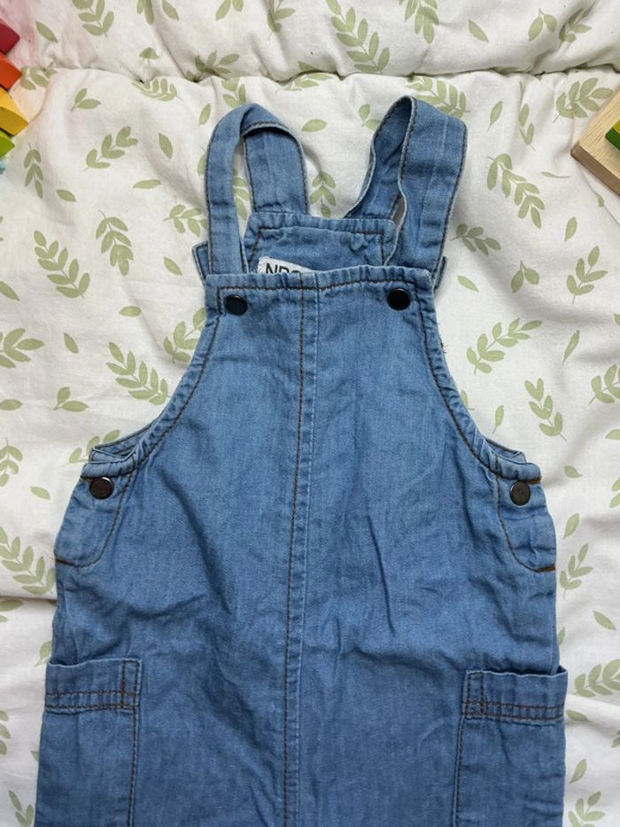 salopette couleur jean léger 6 mois npo pressions entre les jambes - photo numéro 5