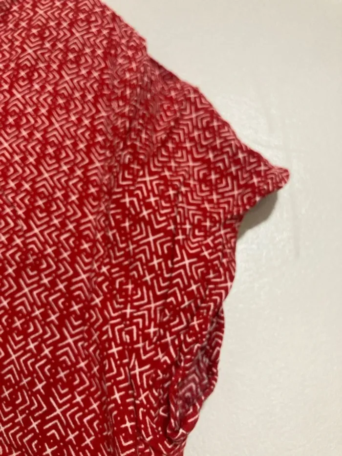 T-shirt rouge In Extenso – Taille 38, motifs blancs et détail croisé dans le dos - photo numéro 3