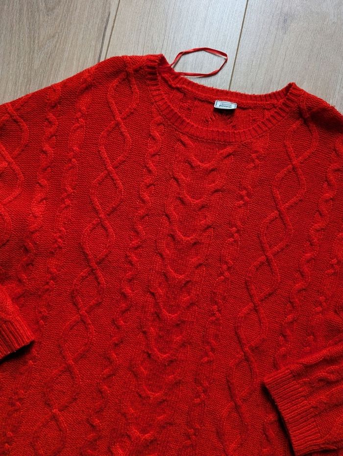 Pull rouge torsadé Pimkie – Taille L - photo numéro 3
