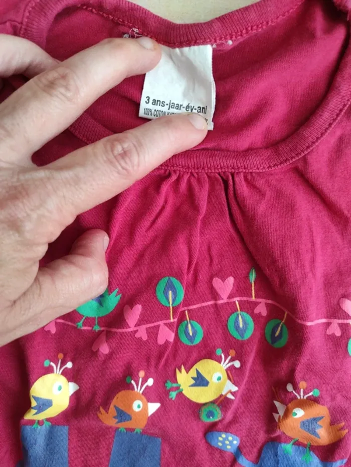 T shirt petits oiseaux - photo numéro 2