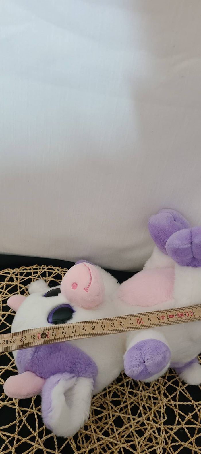 Gipsy - Peluche vache mauve petillous color - photo numéro 3