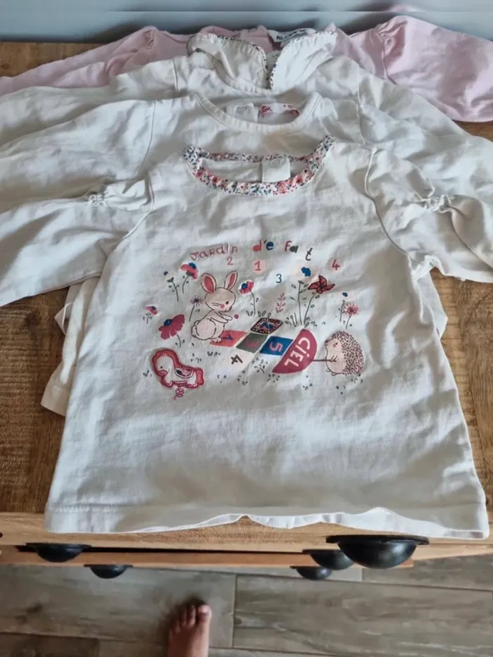 Lot de 5 Tee-shirt manches longues 6 mois - photo numéro 7
