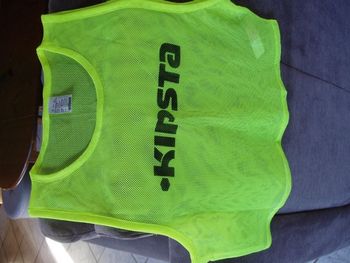 chasuble sport jaune fluo junior