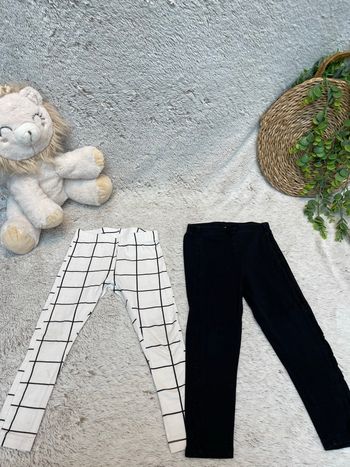 Lot de 2 leggings noir et blanc - Kiabi 