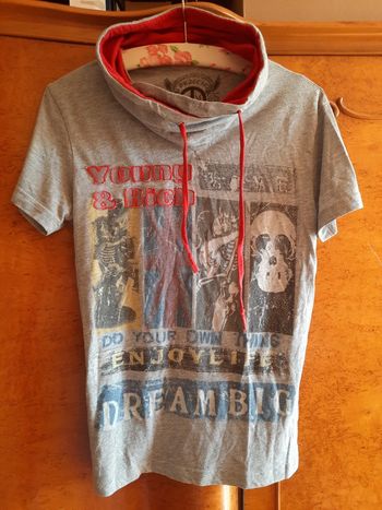 T-shirt gris col M