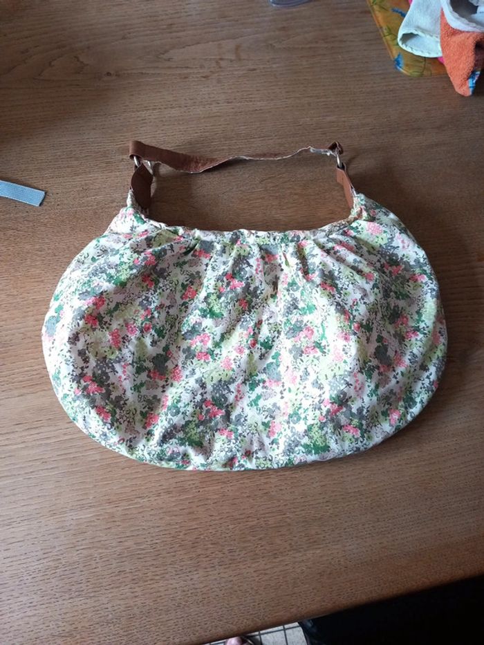 Sac à main tissu fleuri