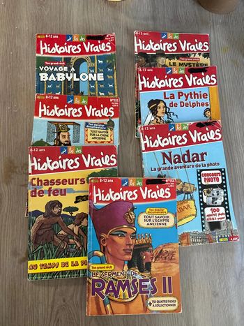 Lot de 7 livres Hisoites vraies 8/12 ans