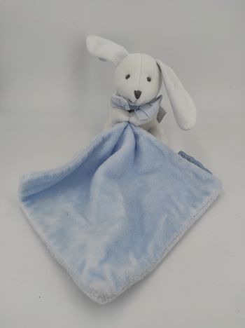 Doudou mouchoir lapin bleu DC3338 Doudou et compagnie