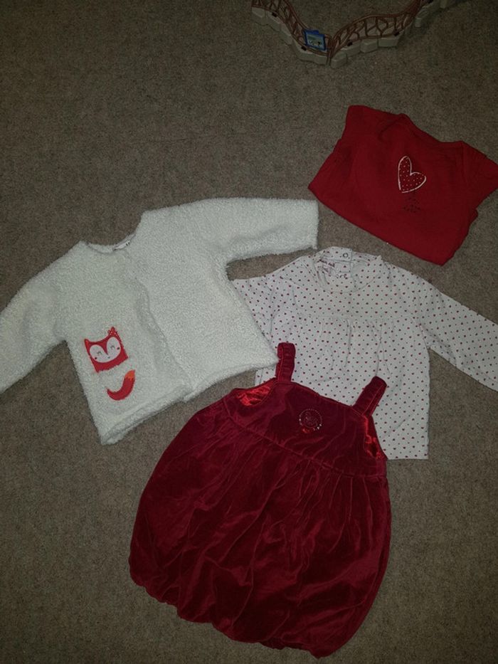 Ensemble 4 pièces fille 6mois hiver noël - photo numéro 2
