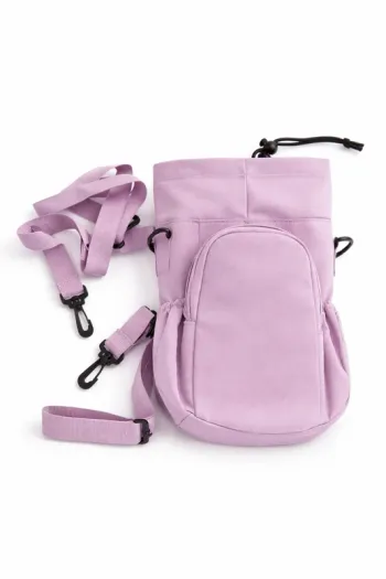 Sac bandoulière violet pastel mini sac sport / randonnée ajustable léger pratique Neuf sans étiquett
