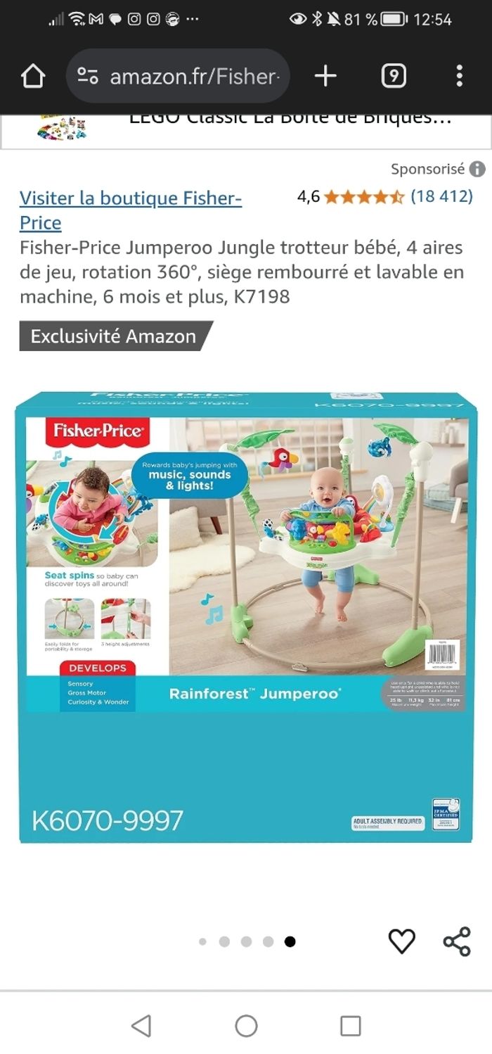 Jumperoo Jungle Fischer Price - photo numéro 7