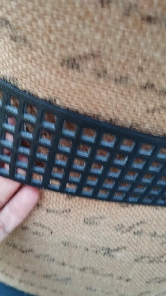 Ceinture quadrillé noire femme 85 cm - photo numéro 6