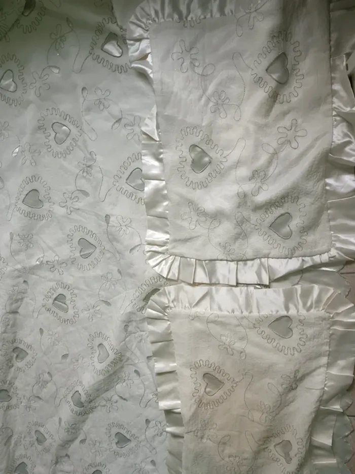 Ensemble de 3 pièces de parure de lit mariage - photo numéro 2