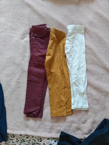 Pantalon jean et 2 leggings 4 ans Kiabi