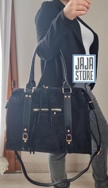 Gallantry Très grand Sac SKYLA Suédine Noir (cours ville)