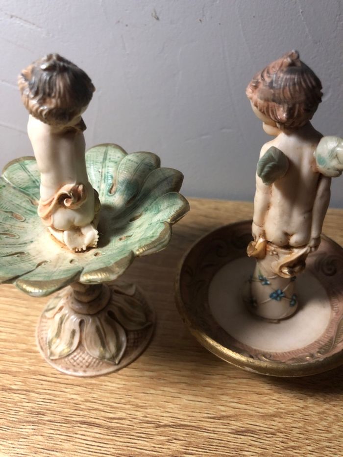 2 figurines Angelots  Fontanini  logo et numéroté - photo numéro 5