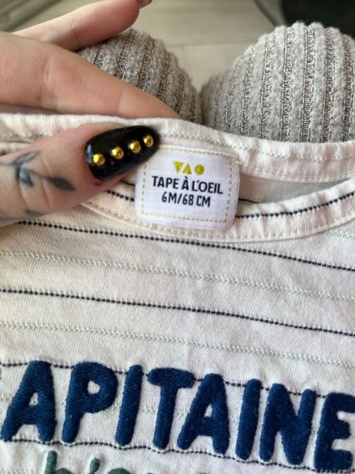 T-shirt manches longues 6 mois - photo numéro 2