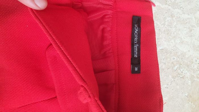 Jupe trapèze neuve rouge Monoprix - photo numéro 2