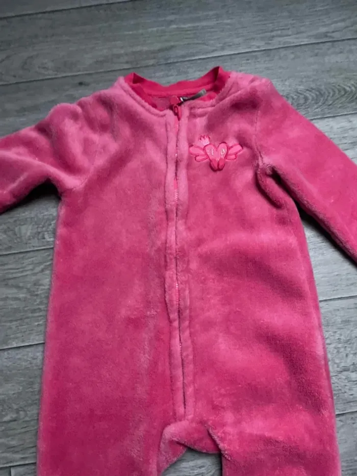 Combinaison sur pyjama rose 3 ans Orchestra