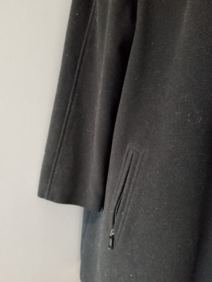 Manteau noir en laine femme grande taille - photo numéro 3