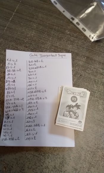 Carte dragon Ball super 