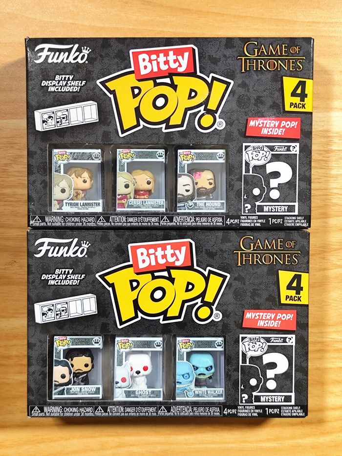 LOT 2 Boîtes Bitty Pop! Game Of Thrones (8 Figurines) - Lannister, Jon Snow, White Walker & Other !