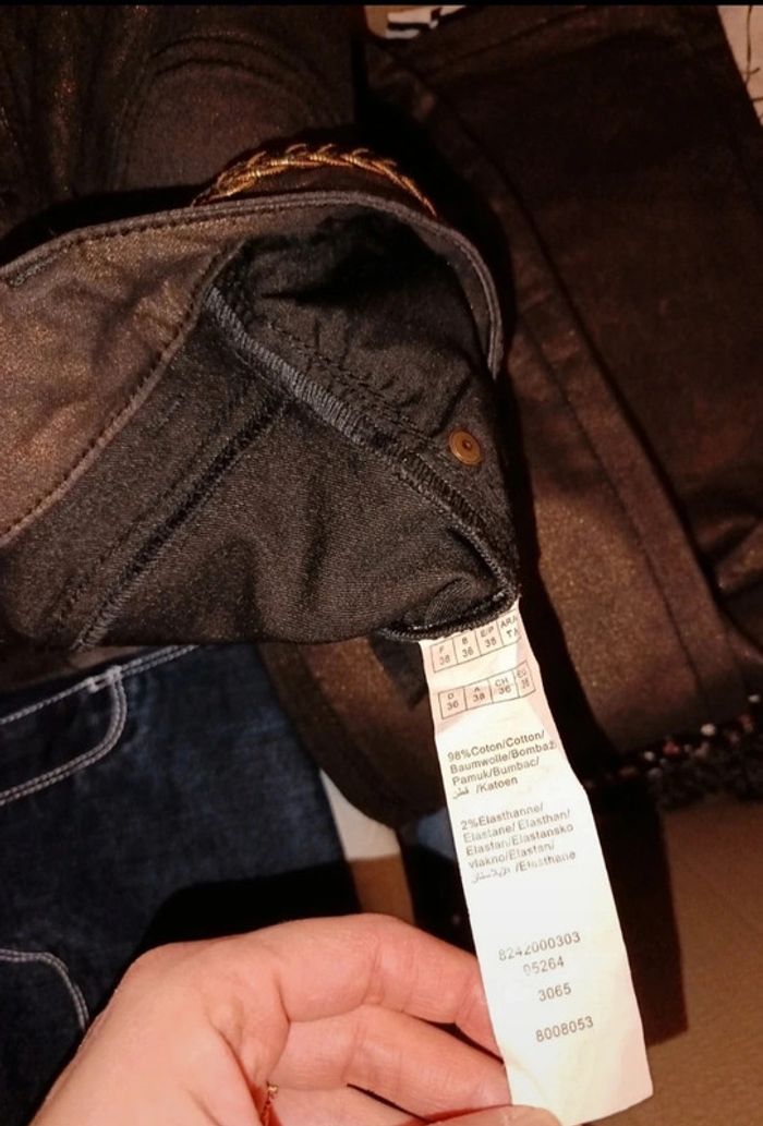 Pantalon femme 38 M grain de malice tbe brun satinée - photo numéro 17