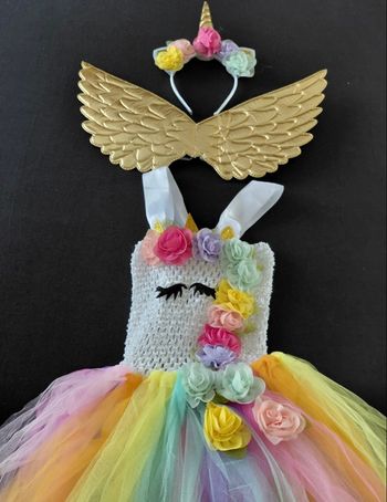 Déguisement licorne multicolores 5-6ans