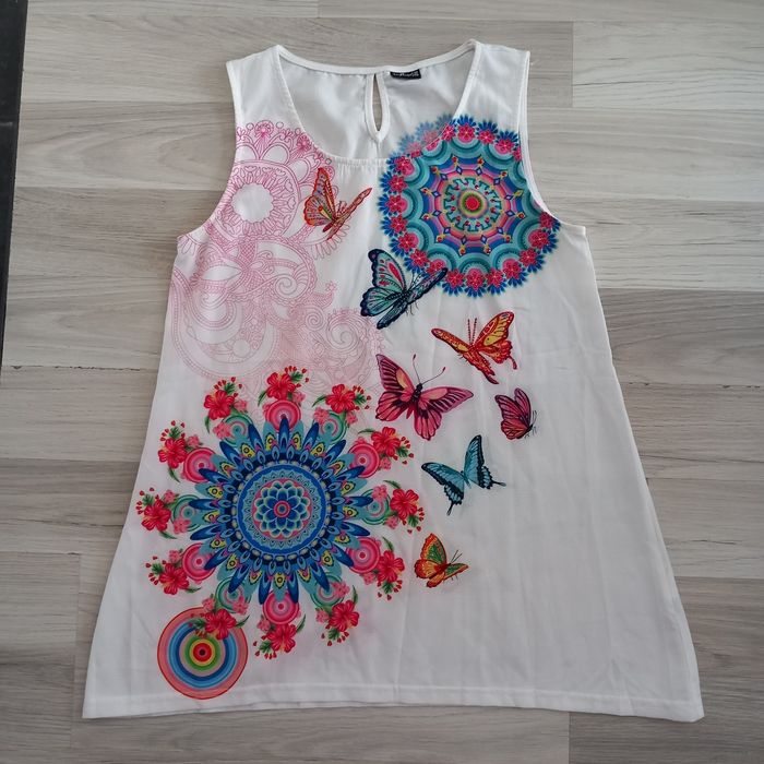 Débardeur femme blanc imprimé Influx taille 38