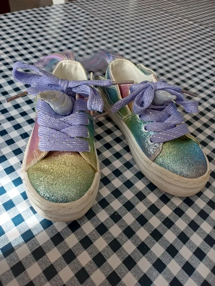 Sneakers licorne à paillettes Conguitos taille 25 - photo numéro 2