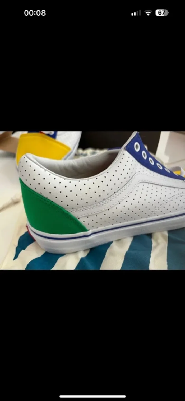 Baskets m vans old skool Customs en cuir neuves taille 46 – modèle unique - photo numéro 4