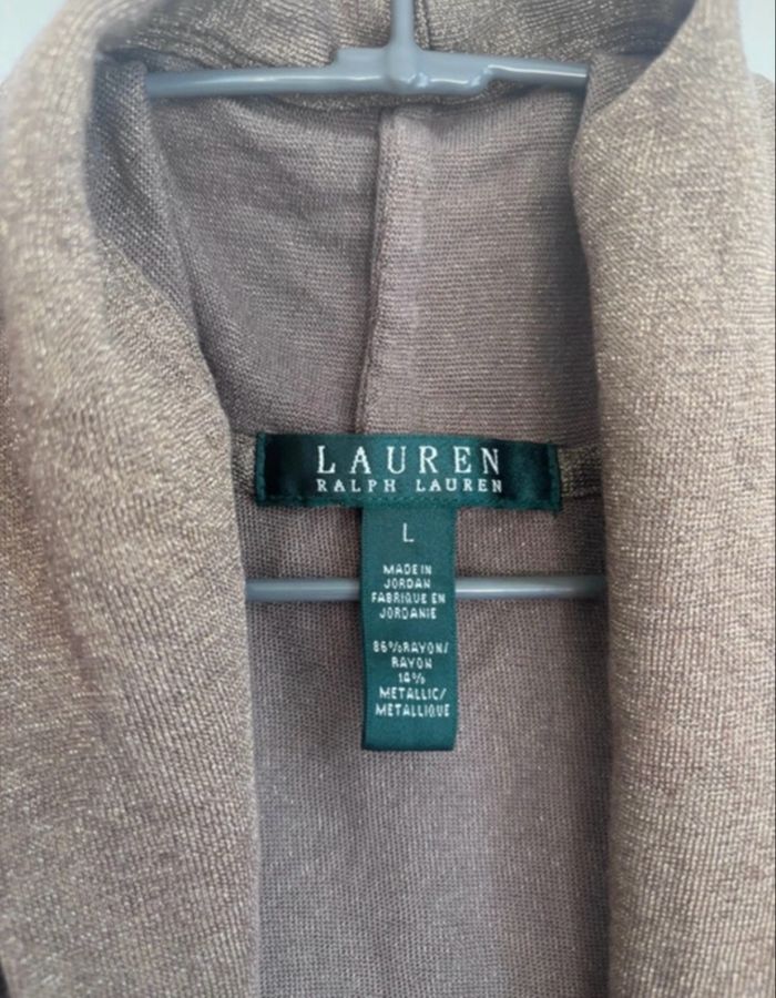 💛 Gilet femme doré L. Ralph Lauren - Taille L - photo numéro 4