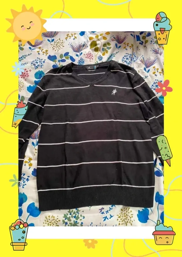 Pull noir blanc DMD L