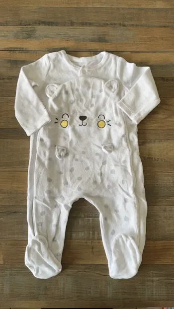 Pyjama velours 1 pièce