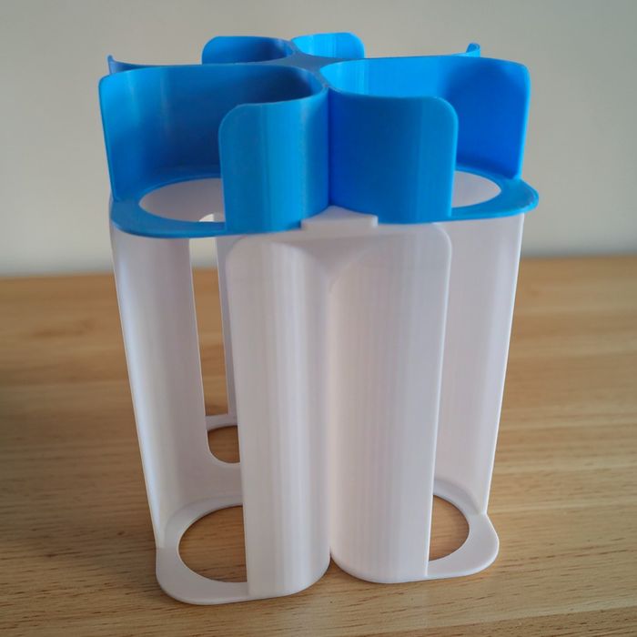 Rangement Blanc et Bleu Ciel 12 pots & 12 couvercles Multidélices - photo numéro 4