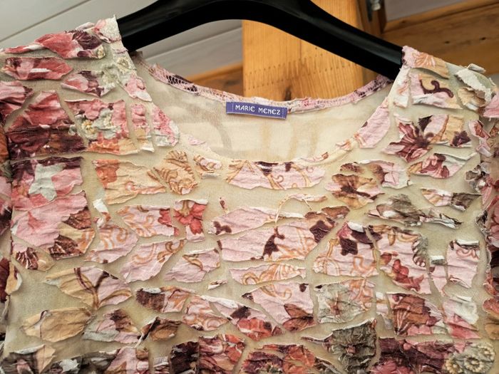 Top haut fleuri marie menez taille 36 - photo numéro 2