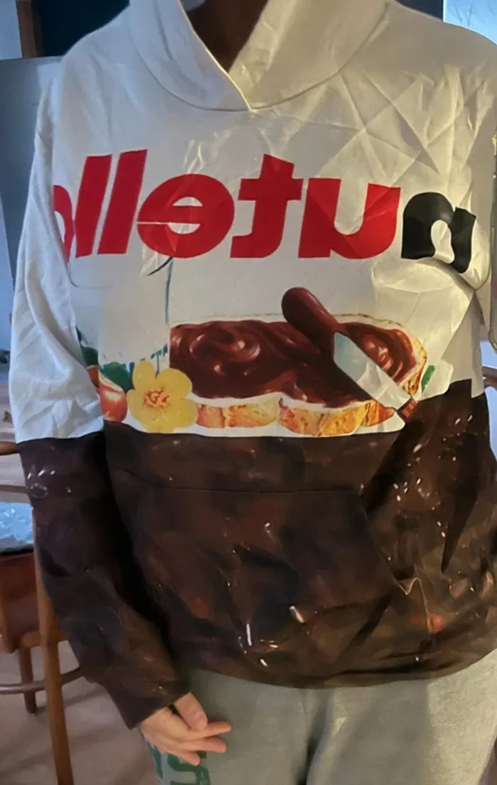 Nutella hoodie sweater S men / M women - photo numéro 6