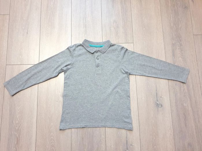 Polo gris. Garçon 10 ans. Marque Vertbaudet