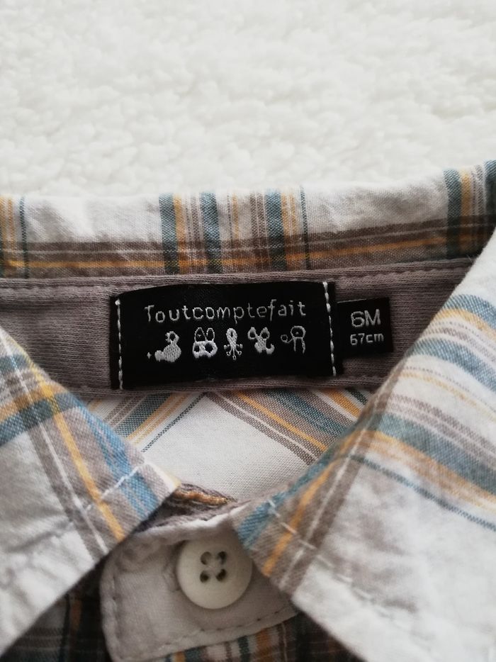 Chemise à carreaux garçon 6 mois tout compte fait - photo numéro 3
