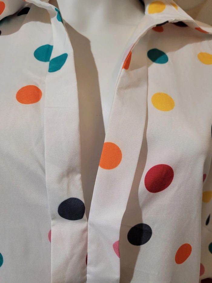 Blouse à pois colorée - photo numéro 4