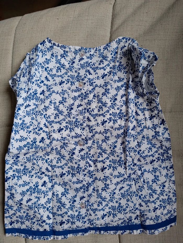 Blouse bleu papillon - photo numéro 6