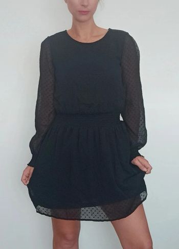 Robe à pois manches longues voiles taille 36